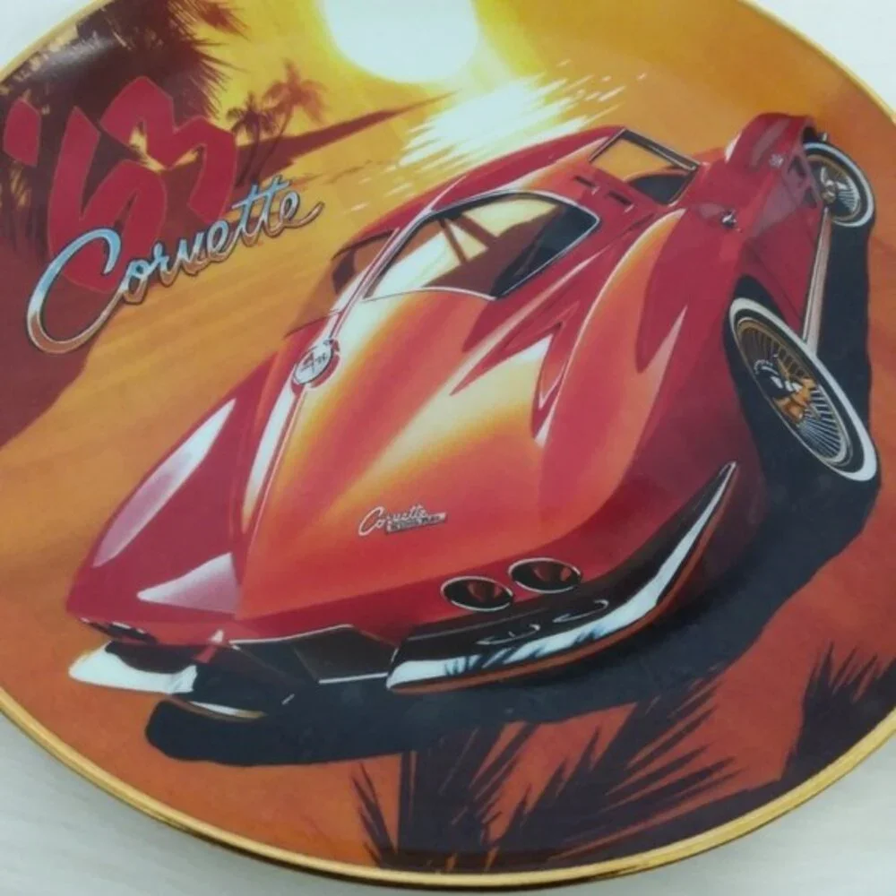 1963 Corvette Porcelain Plate by Donald R. Wieland